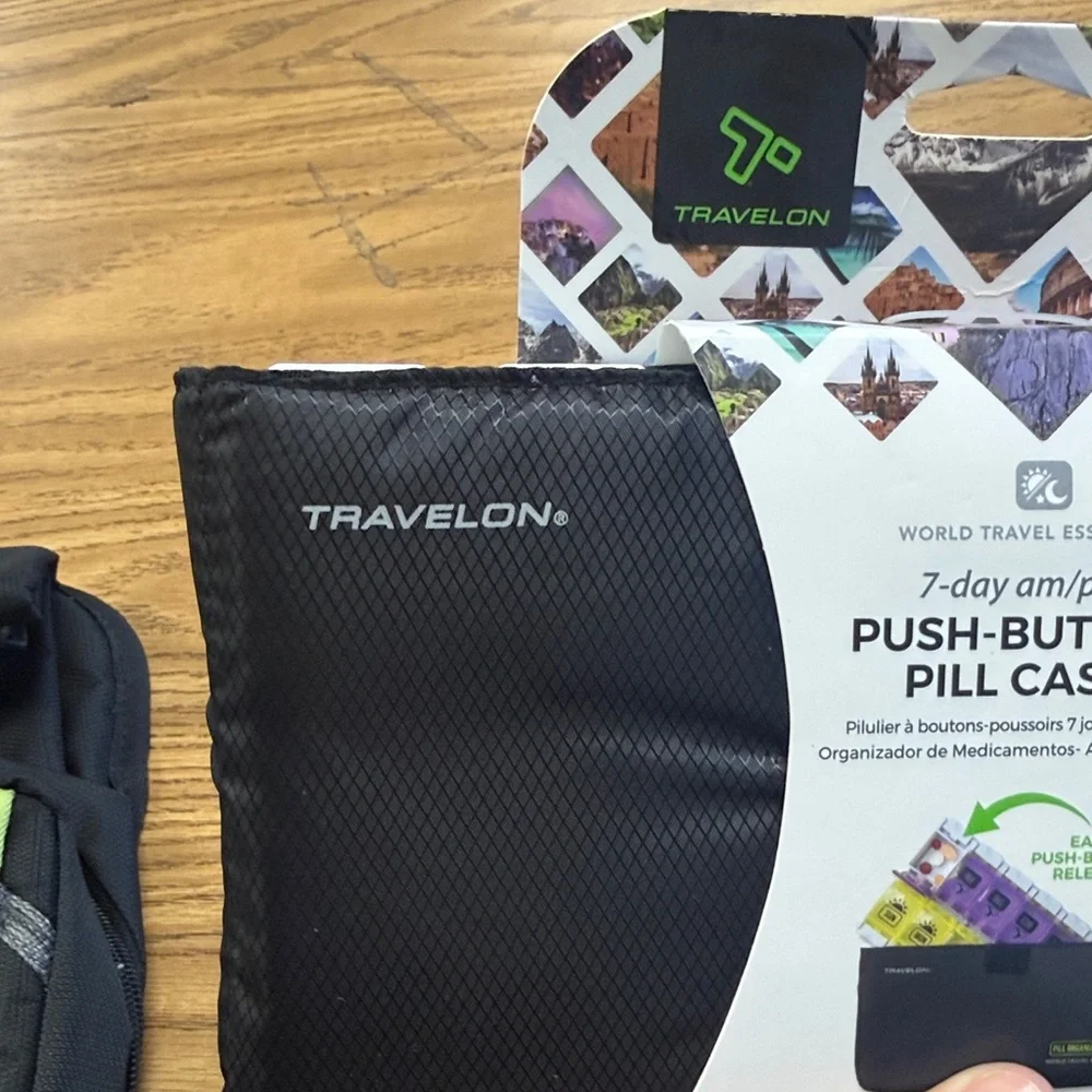 Travelon Black Push-Button Pill Case